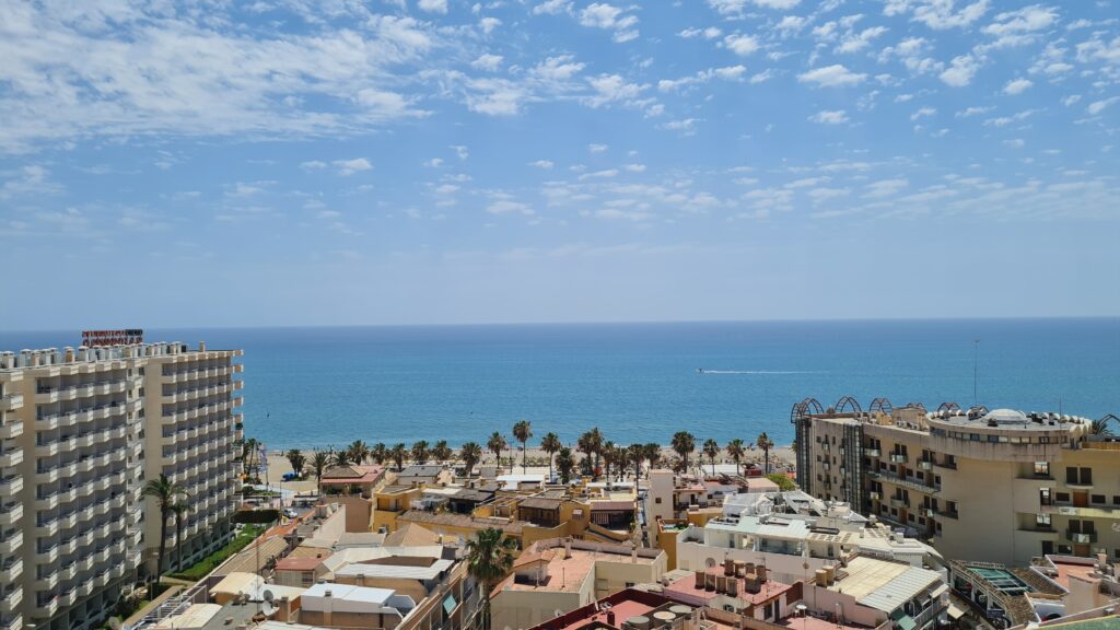 Strand Torremolinos Palmen Meer